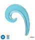 Mylar Kurly Wave Light Blue MiniShape 14" pack 5pcs