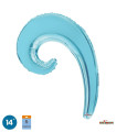 Mylar Kurly Wave Light Blue MiniShape 14" pack 5pcs