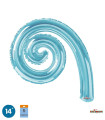 Mylar Kurly Spiral Light Blue MiniShape 14" pack 5pcs