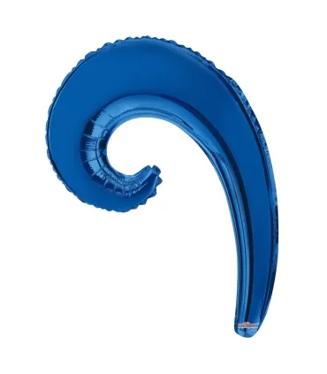 Mylar Kurly Wave Dark Blue MiniShape 14" pack 5pcs