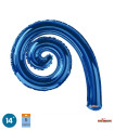 Mylar Kurly Spiral Dark Blue MiniShape 14" pack 5pcs