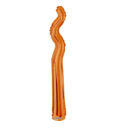 Mylar Kurly Zig Zag Orange MiniShape 14" pack 5pcs
