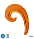 Mylar Kurly Wave Orange MiniShape 14" pack 5pcs