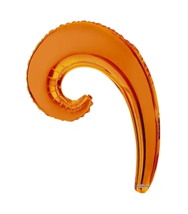 Mylar Kurly Wave Orange MiniShape 14" pack 5pcs