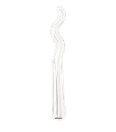 Mylar Kurly Zig Zag White MiniShape 14" pack 5pcs