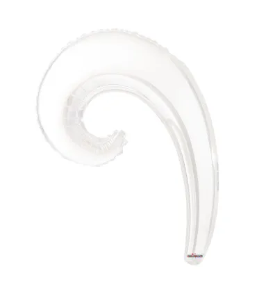 Mylar Kurly Wave White MiniShape 14" pack 5pcs
