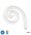 Mylar Kurly Spiral White MiniShape 14" pack 5pcs