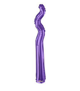 Mylar Kurly Zig Zag Purple MiniShape 14" pack 5pcs