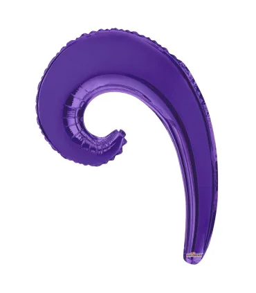 Mylar Kurly Wave Purple MiniShape 14" pack 5pcs