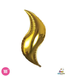Mylar Curve Gold 18" 1pc