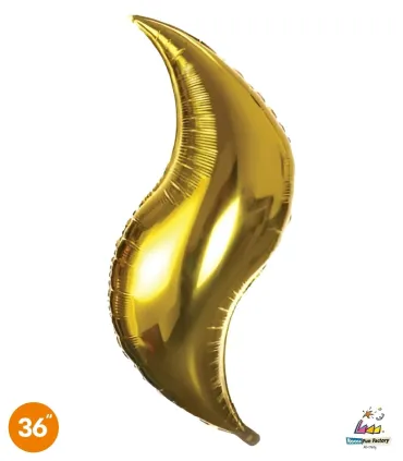 Mylar Curve Gold SuperShape 36" 1pc