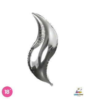 Mylar Curve Silver 18" 1pc