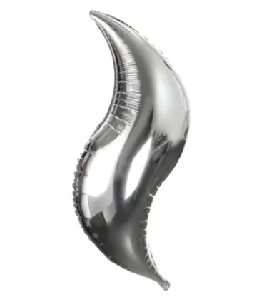 Mylar Curve Silver SuperShape 36" 1pc