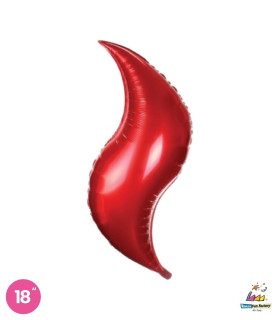 Mylar Red Curve 18" 1pc