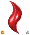 Mylar Curva Rossa SuperShape 36" 1pc