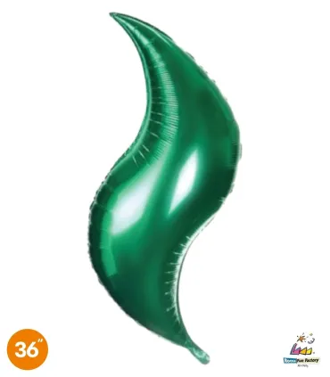 Mylar Curve Green SuperShape 36" 1pc