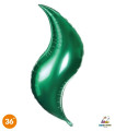Mylar Curve Green SuperShape 36" 1pc