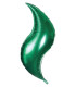 Mylar Curve Green SuperShape 36" 1pc