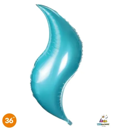 Mylar Curve Light Blue SuperShape 36" 1pc