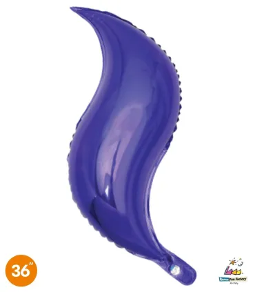 Mylar Curve Purple SuperShape 36" 1pc