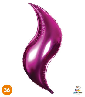 Mylar Curve Fuchsia SuperShape 36" 1pc