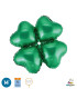 Mylar Cluster Hearts Green with Valve Pack 5pcs