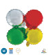 Mylar Cluster Round Red-Silver-Gold-Green pack. 5pcs