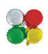 Mylar Cluster Round Red-Silver-Gold-Green pack. 5pcs