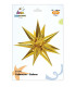 Mylar Kit Exploding Stars Gold with valve 27" 1pc
