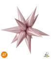 Mylar Kit Exploding Stars Pink Gold with Valve 27" 1pc