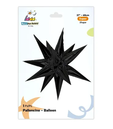 Mylar Kit Exploding Stars Black with Valve 27" 1pc