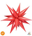Mylar Kit Exploding Stars Red with valve 27" 1pc