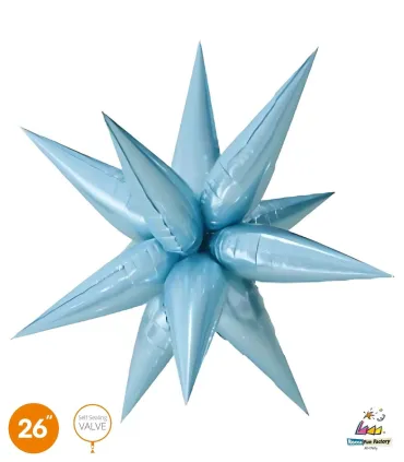 Mylar Kit Exploding Star Celeste with valve 26" 1pc