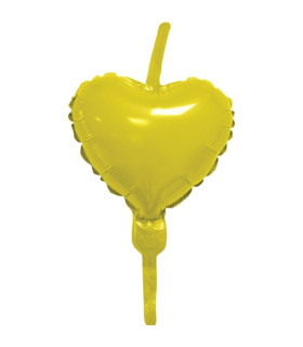 Mylar Deco Link Gold Heart MiniShape 9" pack 10pcs