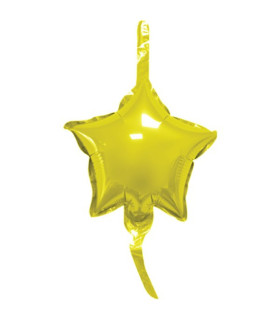 Mylar Deco Link Star Gold MiniShape 9" pack 10pcs