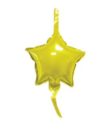 Mylar Deco Link Star Gold MiniShape 9" pack 10pcs