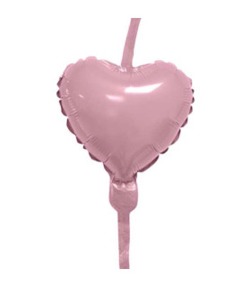 Mylar Deco Link Heart Pink MiniShape 9" pack 10pcs