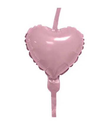 Mylar Deco Link Heart Pink MiniShape 9" pack 10pcs