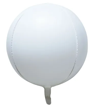 White Mylar Macaron Ball 22" 1pc
