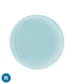 Mylar Globe/Sphere 4D Light Blue Grabo Line 15" 1pc