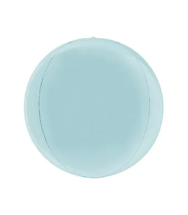 Mylar Globe/Sphere 4D Light Blue Grabo Line 15" 1pc
