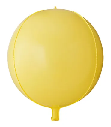 Mylar Yellow Macaron Ball 22" 1pc