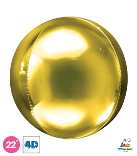 Mylar Gold Sphere Rocca Line 22"