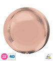 Mylar Sphere Pink Gold Rocca Line 4D 22" 1pc