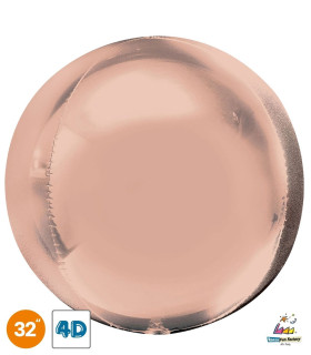 Mylar Sphere Pink Gold Rocca Line 4D 32" 1pc