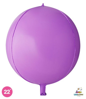 Mylar Purple Macaron Ball 22" 1pc