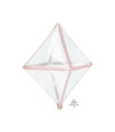 Mylar Pink Gold Rhombus Trim h25" 1pc