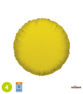 Mylar Gold Round 4" pack 5pcs