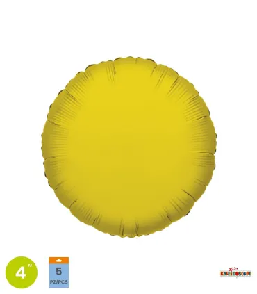 Mylar Gold Round 4" pack 5pcs