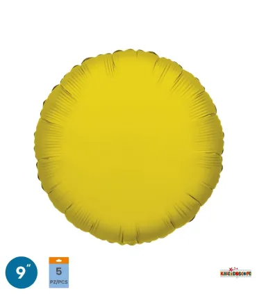 Mylar Gold Round 9" pack 5pcs